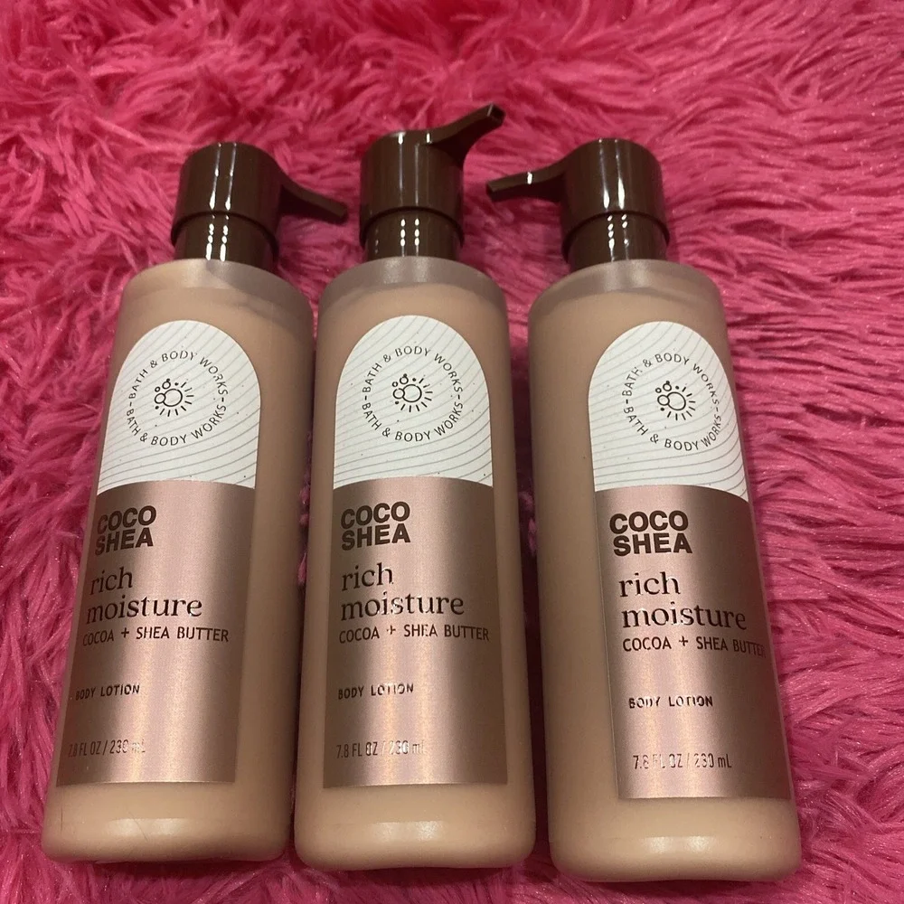 3x Bath & Body‎ Works Coco Shea Rich Moisture Body Lotion  7.8 oz